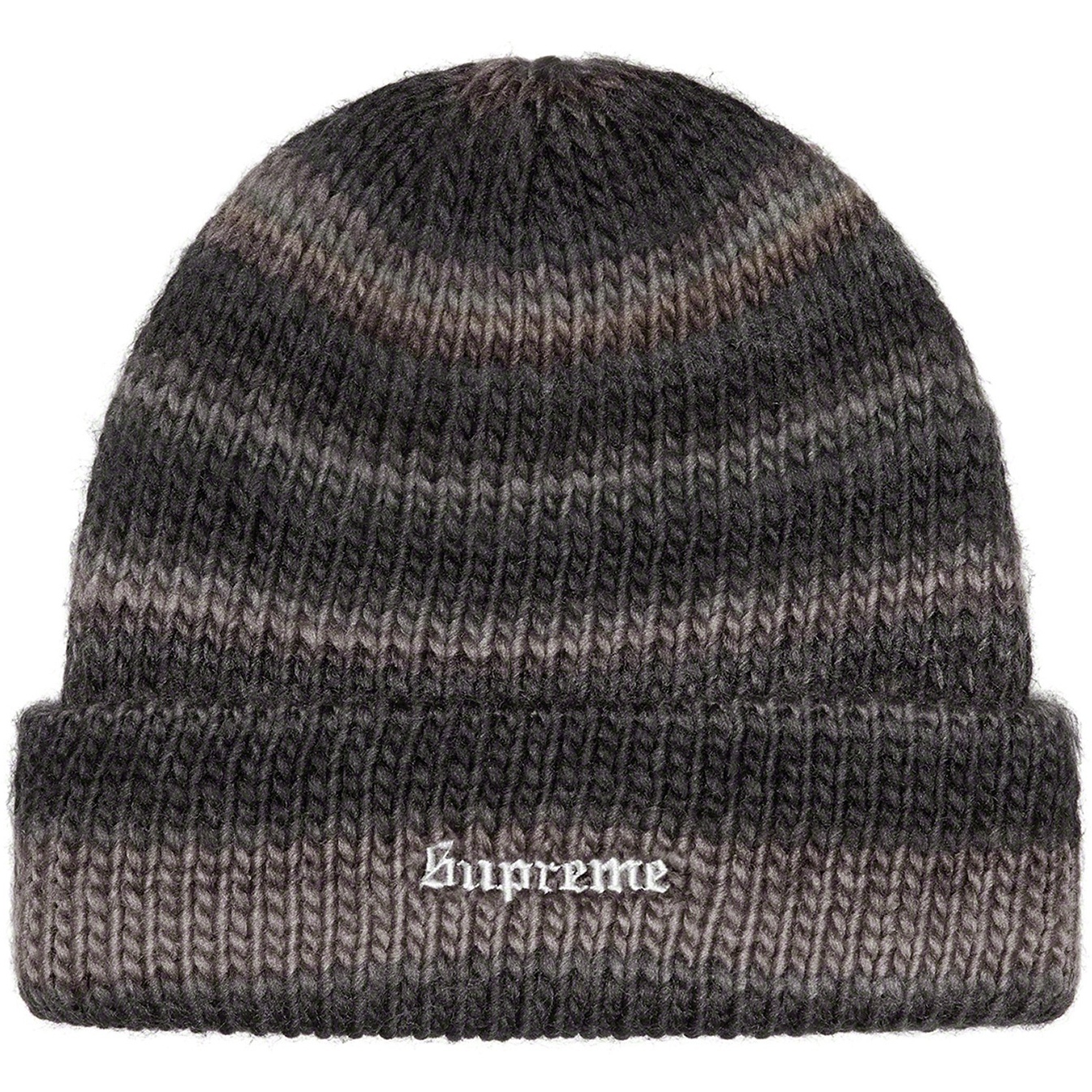 Supreme Ombre Stripe Beanie (FW22) - Black - $44