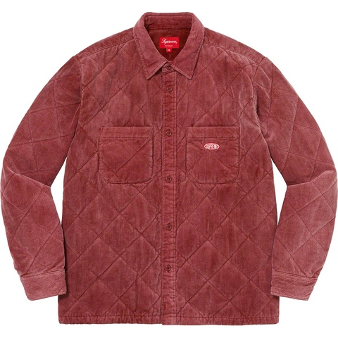 Supreme Quilted Corduroy Shirt - Rust