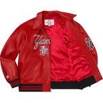Supreme Supreme New York Yankees™ Kanji Leather Varsity Jacket (FW22) - Red