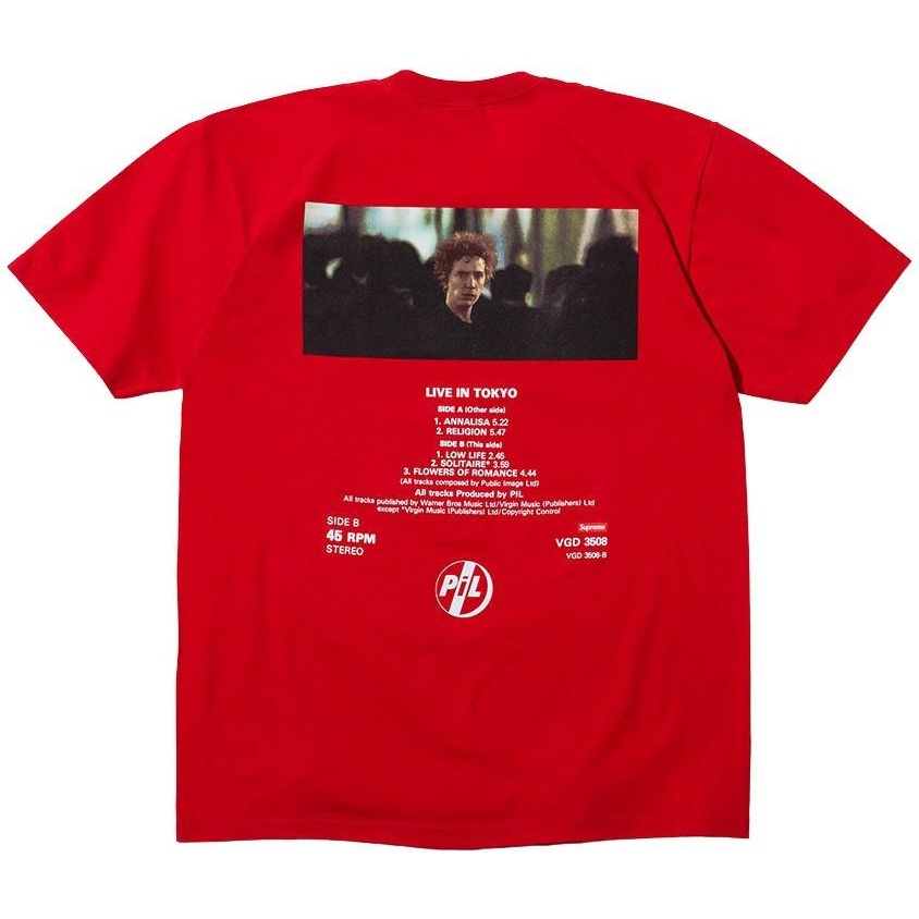 Supreme PiL Live In Tokyo Tee (FW22) - $48