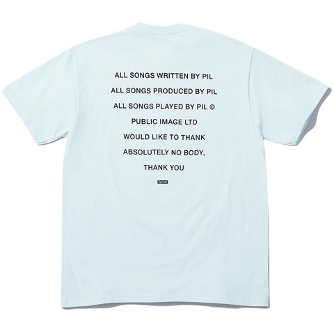 PiL Tee - fall/winter 2022 - Supreme