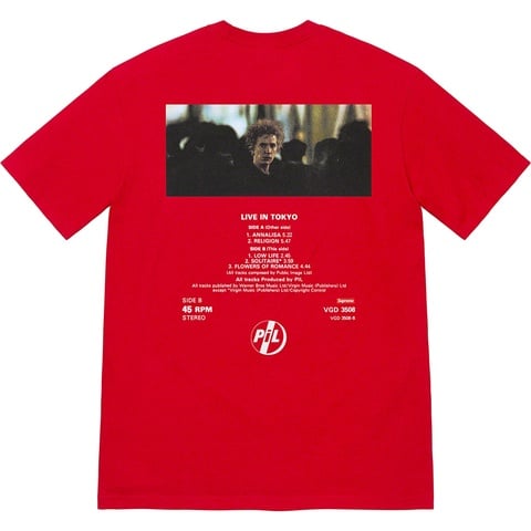 Supreme PiL Live In Tokyo Tee - Red