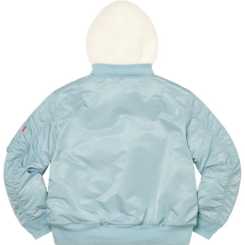 Supreme Faux Fur Reversible MA-1 - Light Blue
