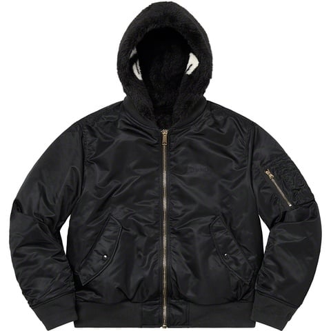 supreme Faux Fur Reversible MA-1 ブラックL Faux Fur Reversible MA-1 - fall/winter 2022 - Supreme