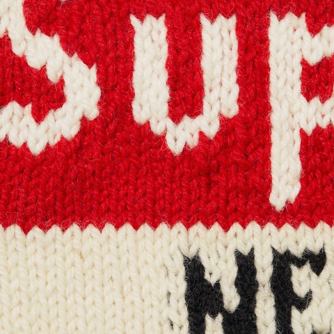 Supreme Box Logo Cowichan Sweater - Natural