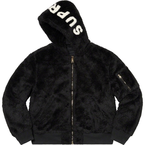 Supreme Faux Fur Reversible MA-1 - Black