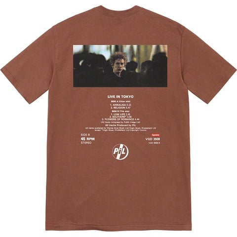Supreme PiL Live In Tokyo Tee - Brown