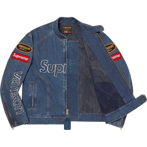 Supreme Supreme®/Vanson Leathers® Cordura® Denim Jacket - Blue