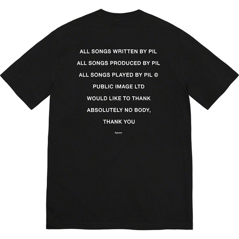 Supreme PiL Tee - Black
