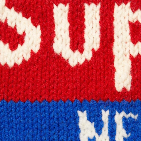 Supreme Box Logo Cowichan Sweater - Royal