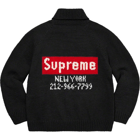 Supreme Box Logo Cowichan Sweater - Black
