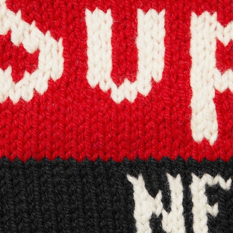 Supreme Box Logo Cowichan Sweater - Black