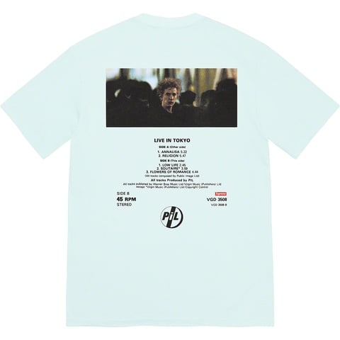 Supreme PiL Live In Tokyo Tee - Pale Blue