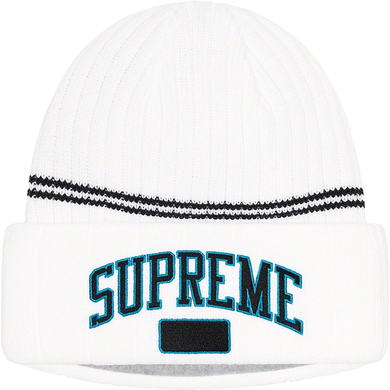 Supreme Fleece Lined Beanie (FW22) - White - $40