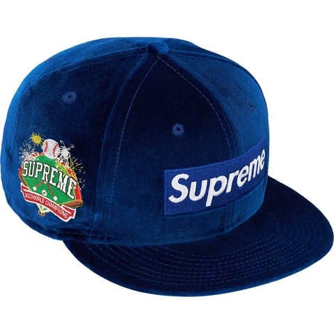 Supreme Velour Box Logo New Era® - Navy