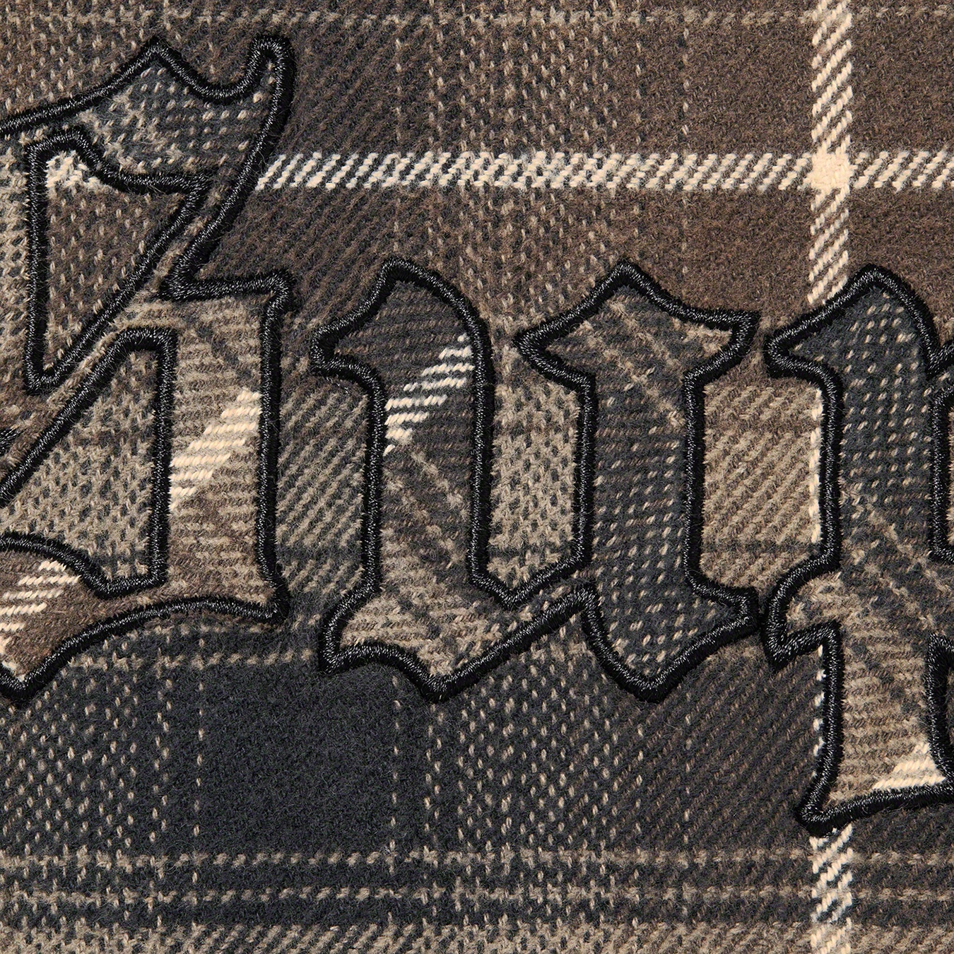 Supreme Shearling Lined Flannel Shirt (FW22) - Black - $148