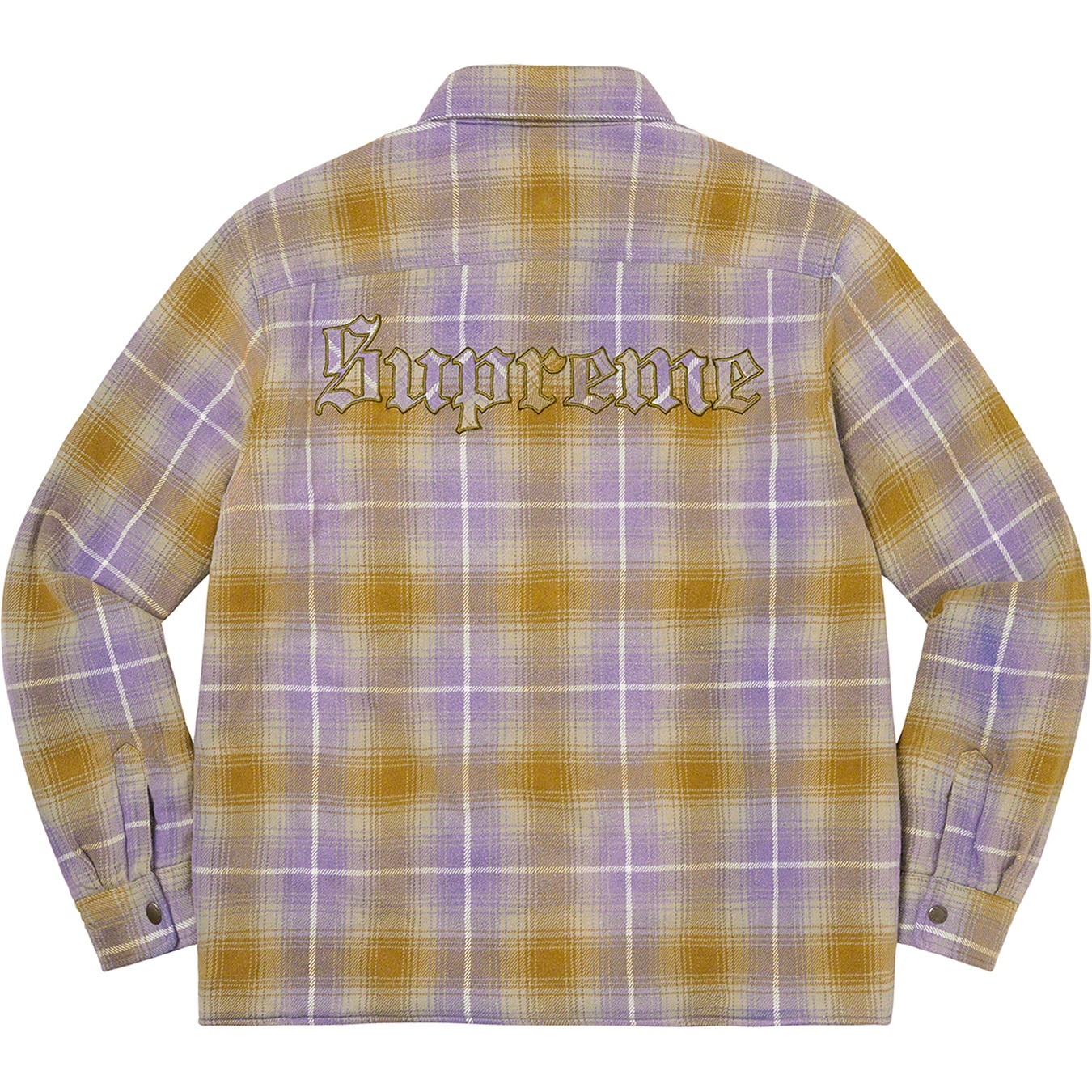Supreme Shearling Lined Flannel Shirt (FW22) - Olive - $148