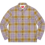 Supreme Shearling Lined Flannel Shirt (FW22) - Olive
