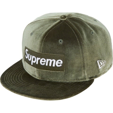 Supreme Velour Box Logo New Era® - Olive