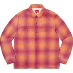 Supreme Shearling Lined Flannel Shirt (FW22) - Orange