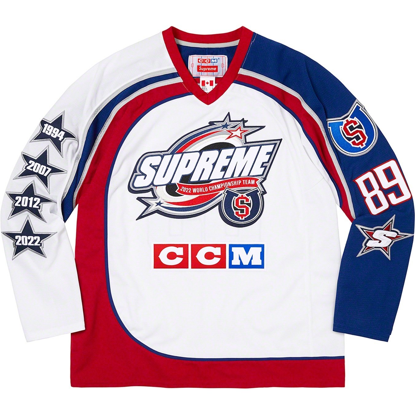 Supreme Supreme CCM All Stars Hockey Jersey (FW22) - White - $248