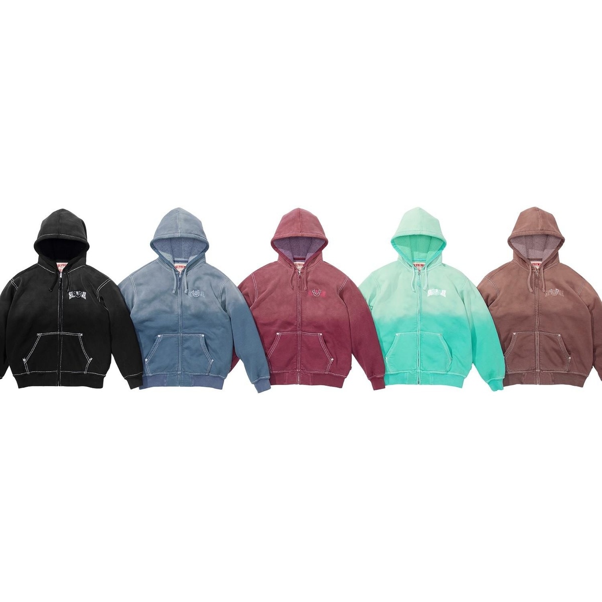 Supreme®/True Religion® Zip Up Hooded Sweatshirt - Supreme