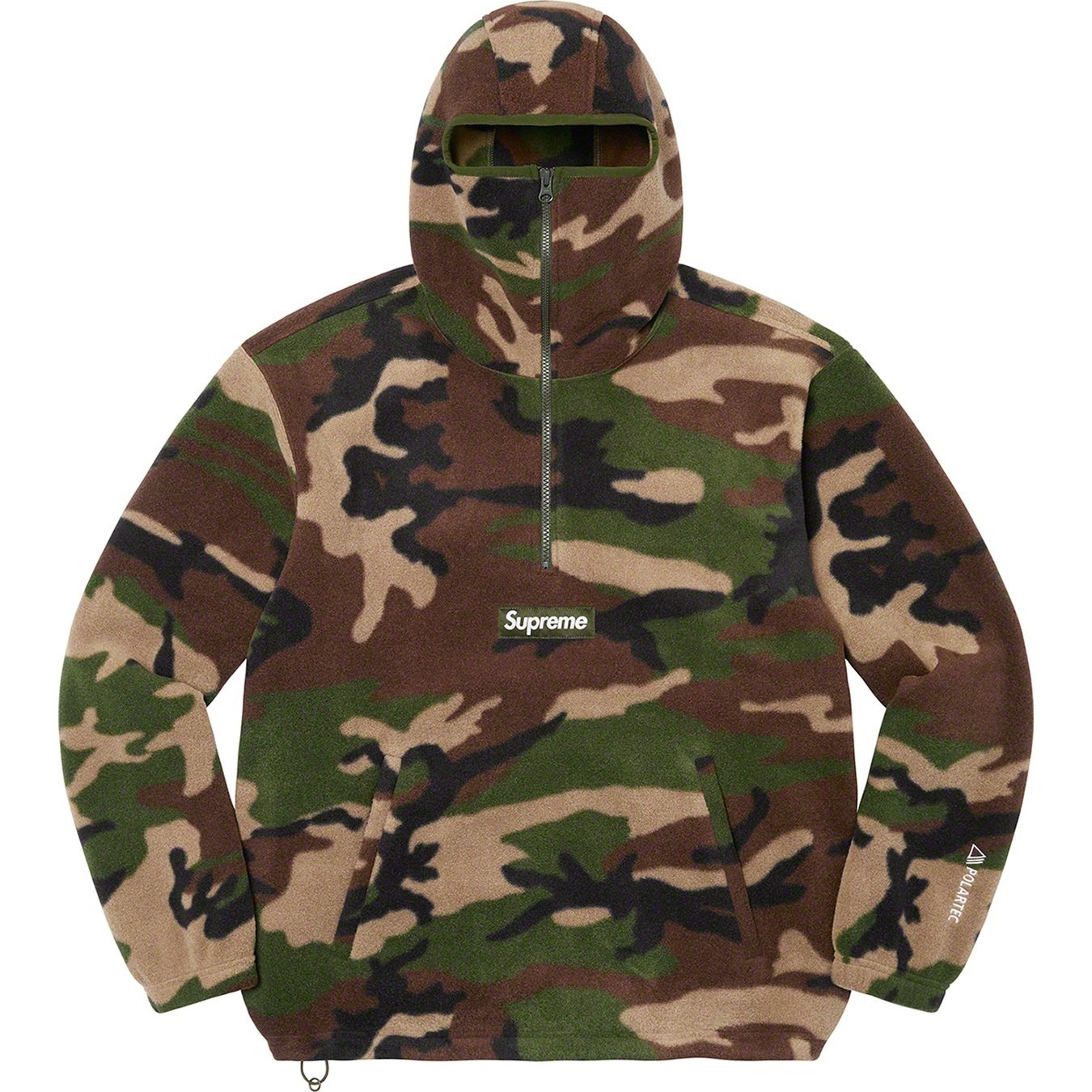 トップス Supreme pullover camo Supreme Hooded Logo Half Zip Pullover Yellow Camo Men's