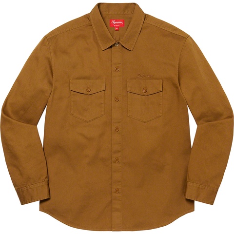 Supreme Raymond Pettibon Work Shirt - Washed Brown