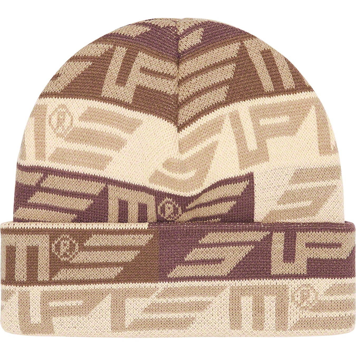 Supreme Geo Beanie (FW22) - Tan - $40