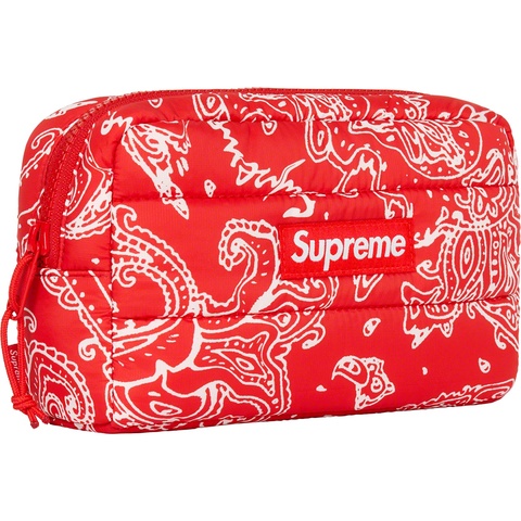 Supreme Puffer Pouch - Red Paisley