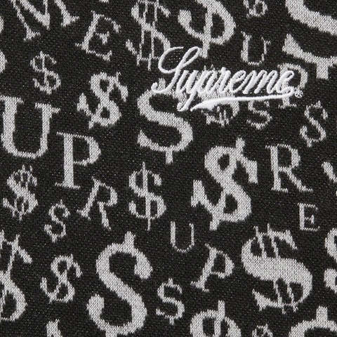 Currency Jacquard Zip L/S Polo - fall/winter 2022 - Supreme