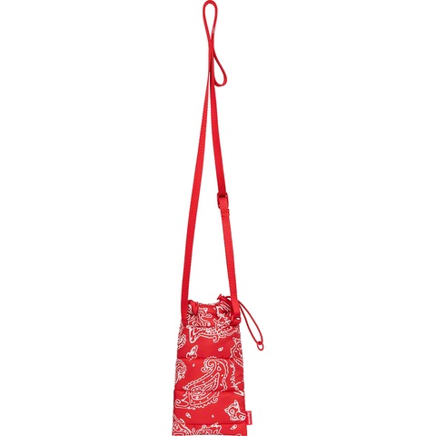 Supreme Puffer Neck Pouch - Red Paisley