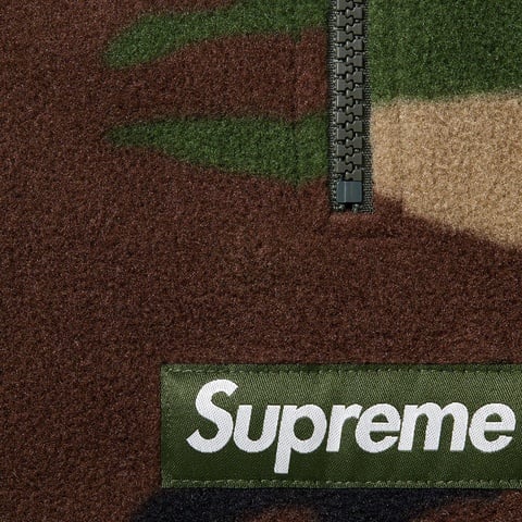 Supreme Polartec® Facemask Half Zip Pullover - Woodland Camo