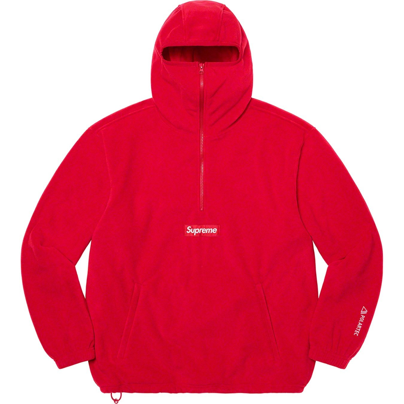 Supreme Polartec Facemask Half Zip Pullover (FW22) - Red - $148
