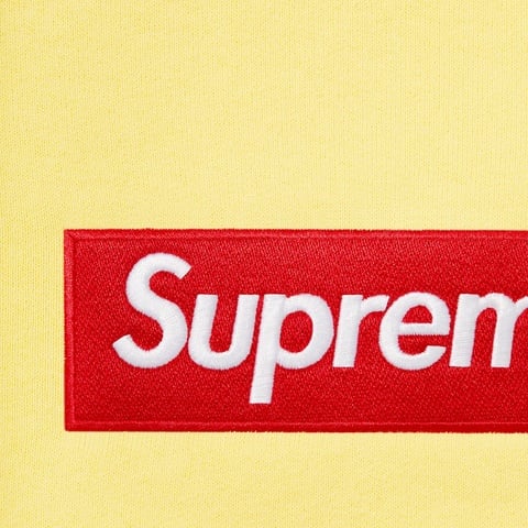 Supreme Box Logo Crewneck - Pale Yellow