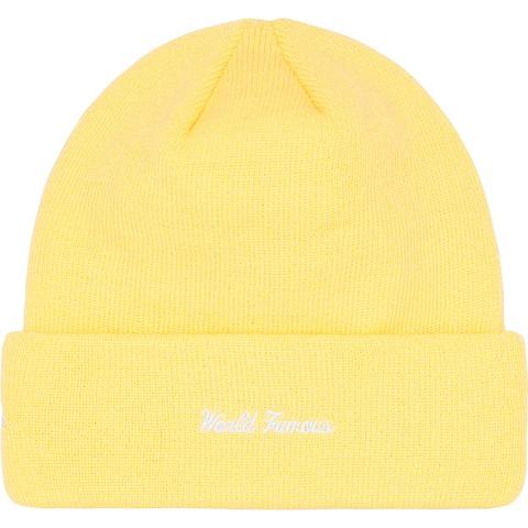 Supreme New Era® Box Logo Beanie - Pale Yellow