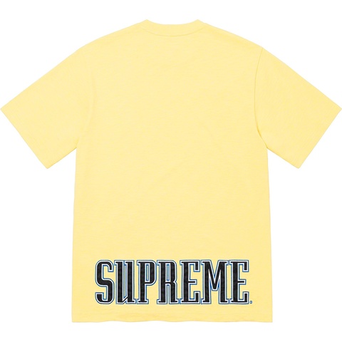 Supreme Contrast Appliqué S/S Top - Pale Yellow