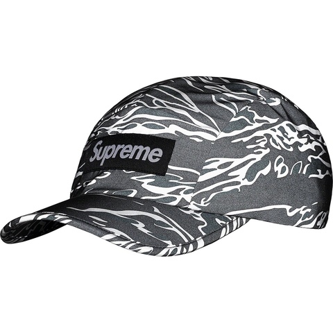 Supreme Tiger Camo Reflective Camp Cap - Black