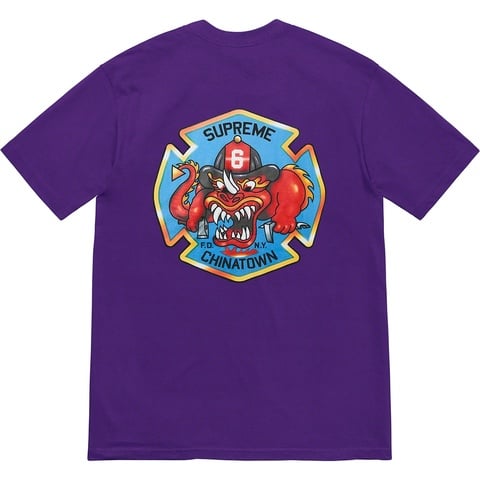 Supreme FDNY Engine 9 Tee - Purple