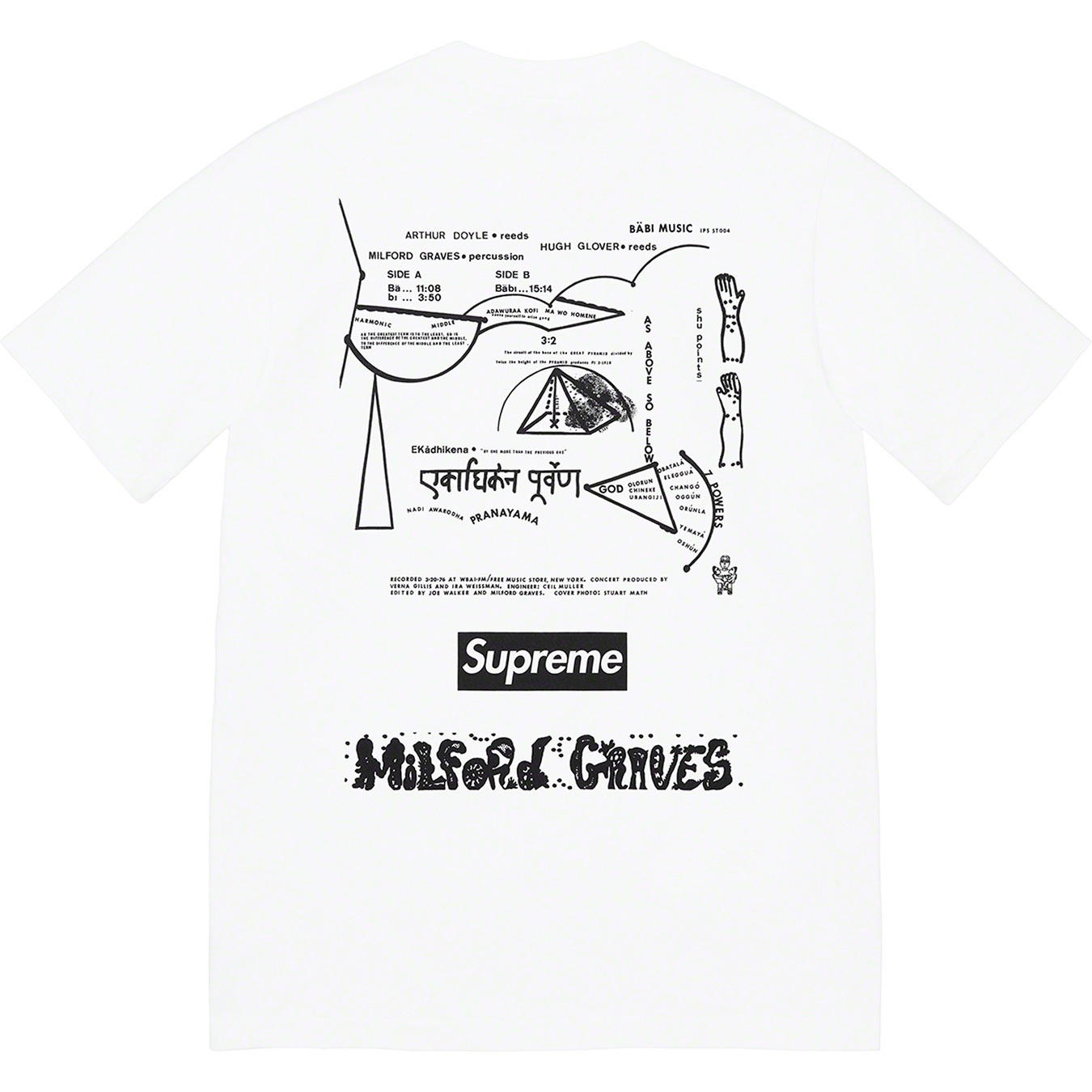 Supreme Milford Graves Tee (FW22) - White - $44