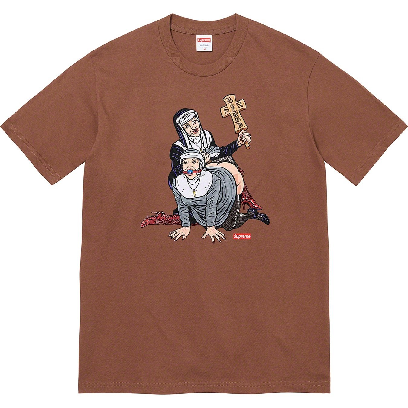 Supreme Nuns Tee (FW22) - Brown - $40