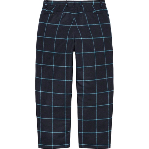 Supreme Windowpane Wool Trouser - Blue