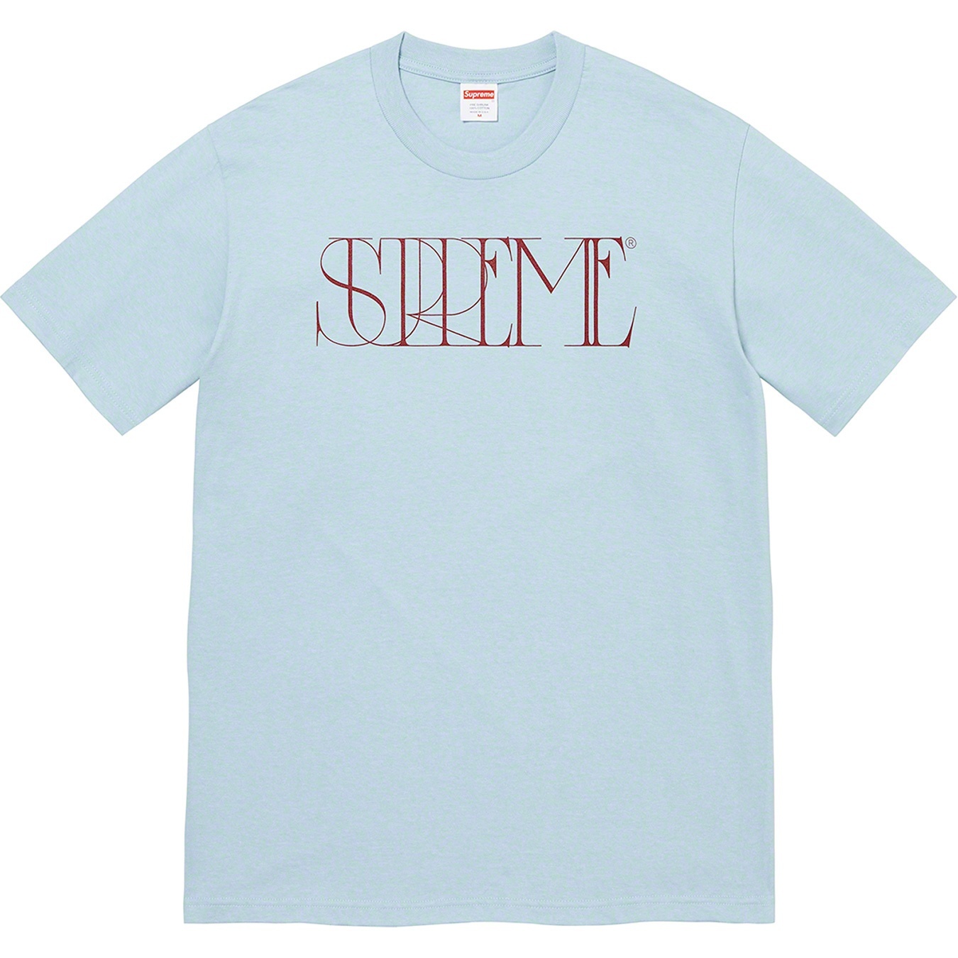 Supreme Trademark Tee (FW22) - Dusty Blue - $40