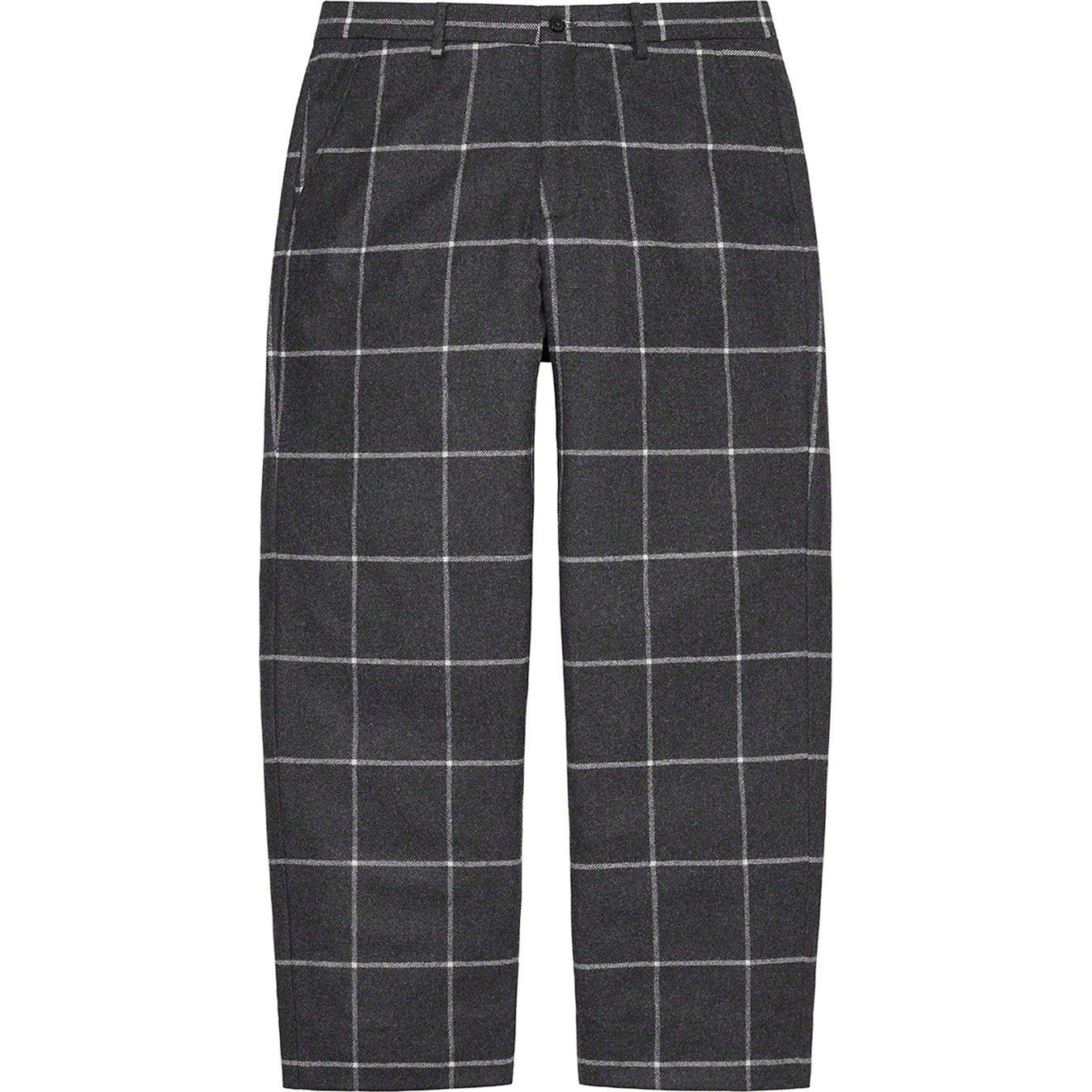 Supreme Windowpane Wool Trouser (FW22) - Black - $178