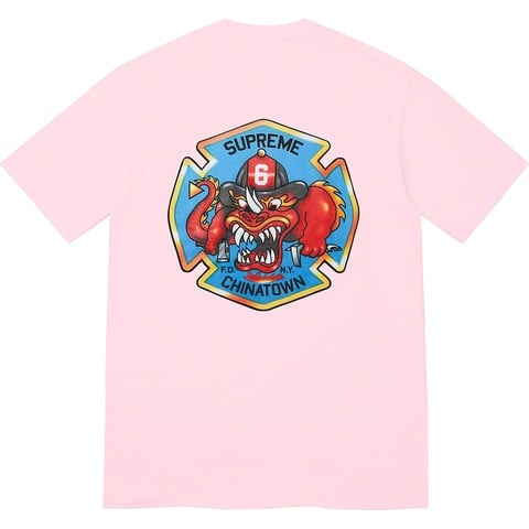 Supreme FDNY Engine 9 Tee - Light Pink