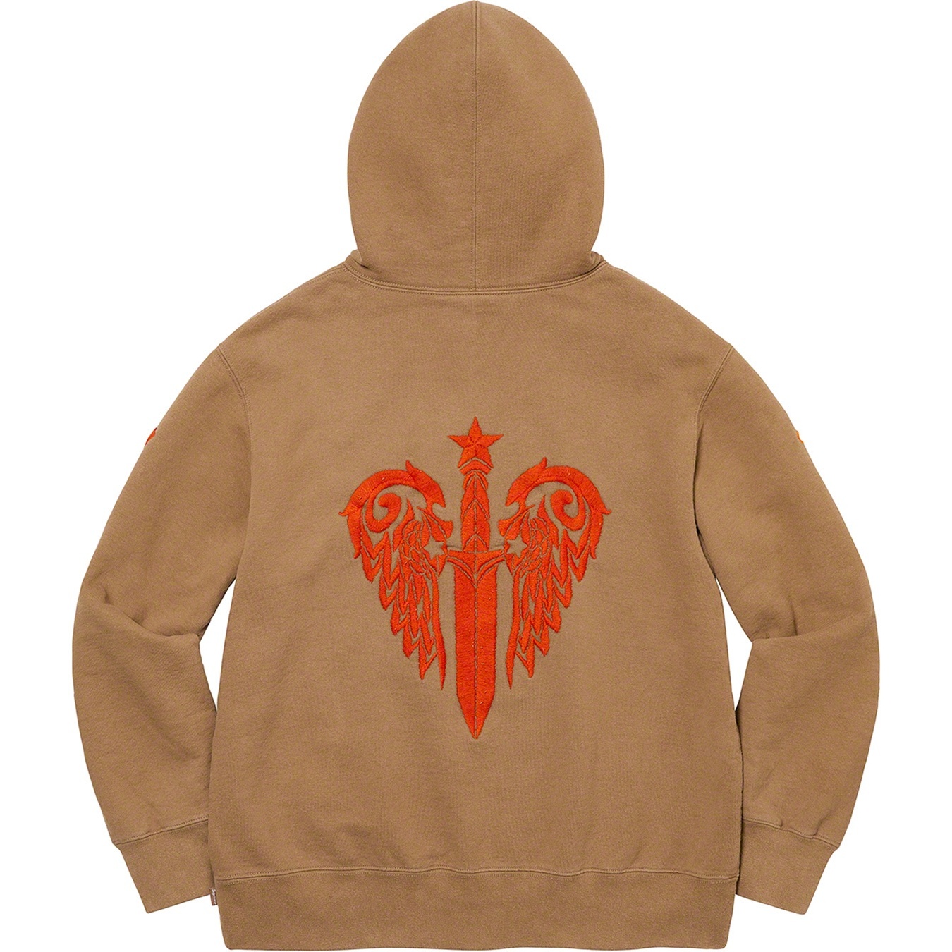 Supreme Supreme The Great China Wall Sword Hooded Sweatshirt (FW22) - Dark Khaki - $198