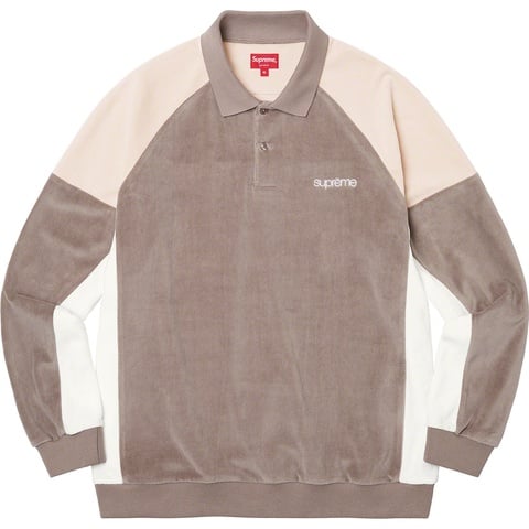 トップス Supreme Paneled Velour L/S Polo Supreme Paneled Velour L/S Polo Black メンズ - FW22 - JP