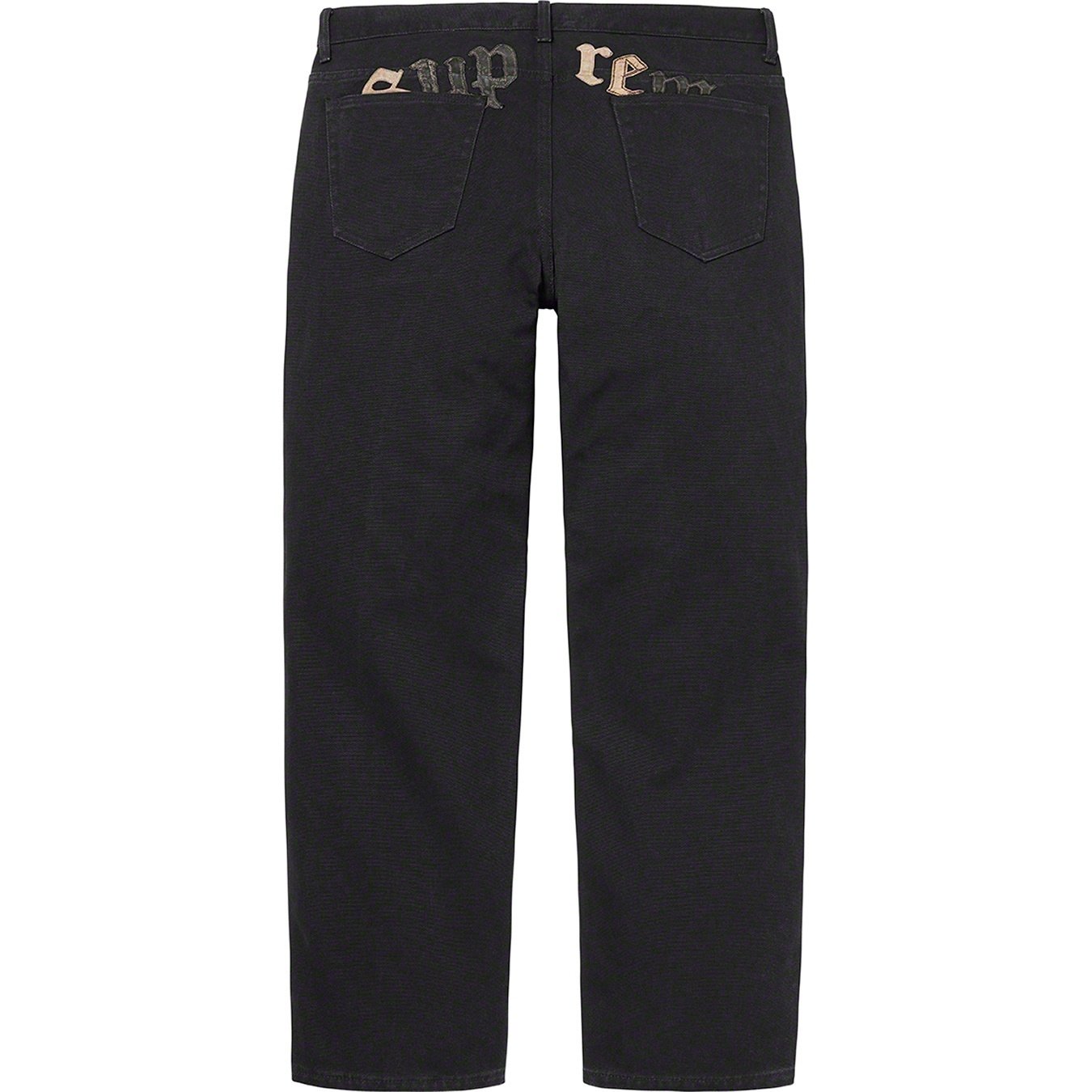Supreme Supreme The Great China Wall Canvas 5-Pocket Jean (FW22) - Black - $268