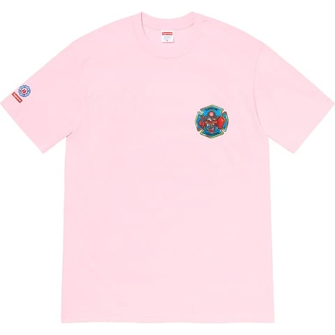 Supreme FDNY Engine 9 Tee - Light Pink