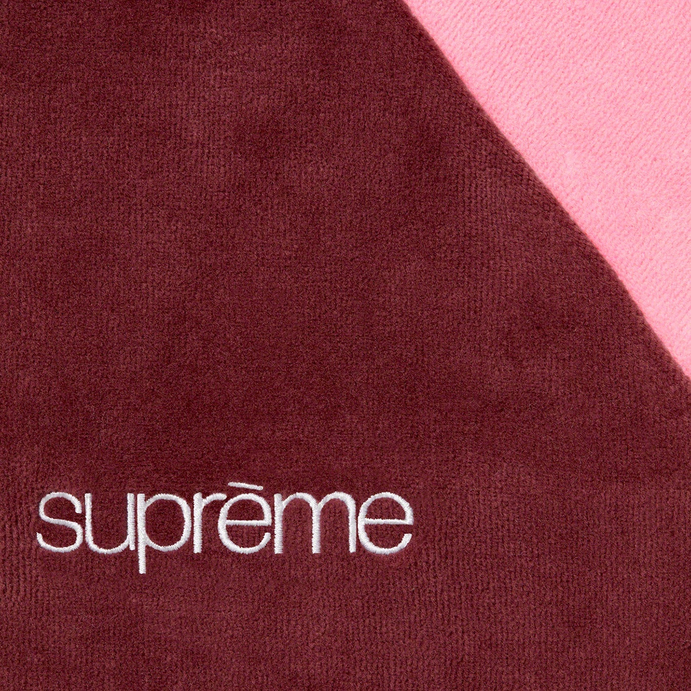 Supreme Paneled Velour L S Polo (FW22) - $118